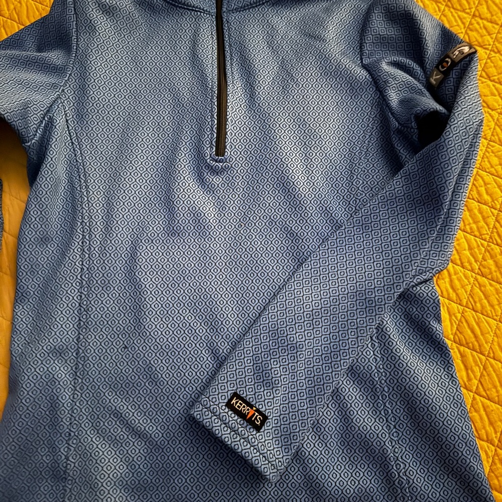 Kerrits Geometric Blue Quarter-Zip Top